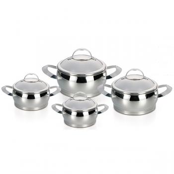 8pcs set with stainless steel handle EN402