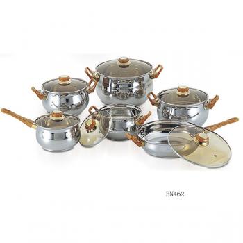 Cookware set with bakelite/stainless steel hollow handle EN460  EN461  EN462