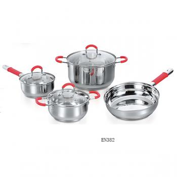 Cookware set with silicon handle EN382  EN381  EN160