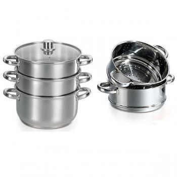 Two layers of Couscous pot with casting handle EN038B